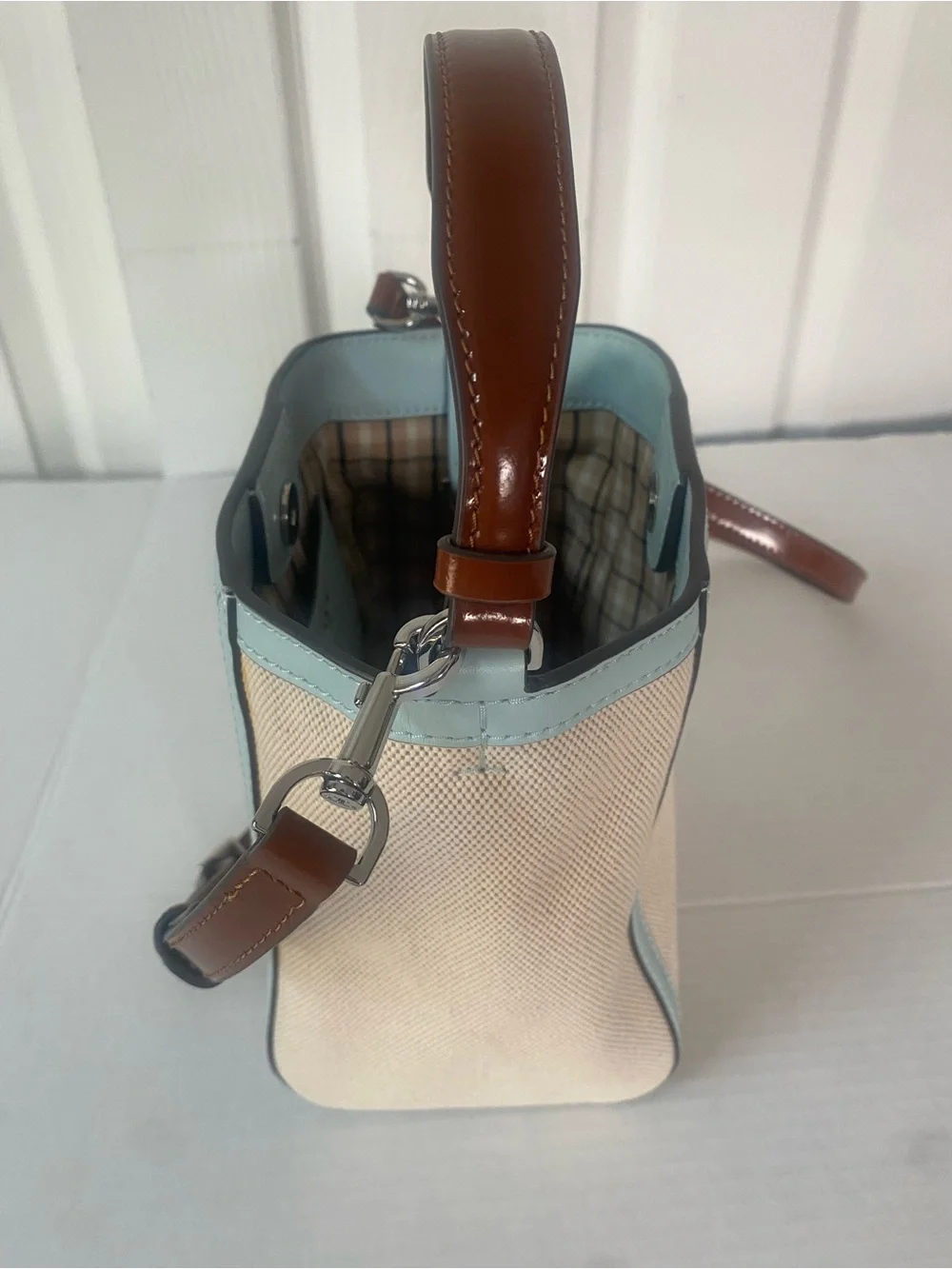 Tory Burch Small McGraw Canvas Bucket Bag